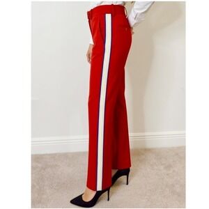Calvin Klein 205W39NYC Red Side Stripe Wool Trousers Made in Italy Mens Womens